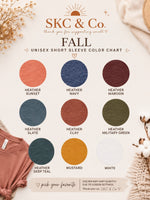 SKC and Co. Fall Unisex Short Sleeve Color Chart