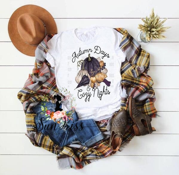 Autumn Days & Cozy Nights Tee - Fall Tee - SKC Boutique