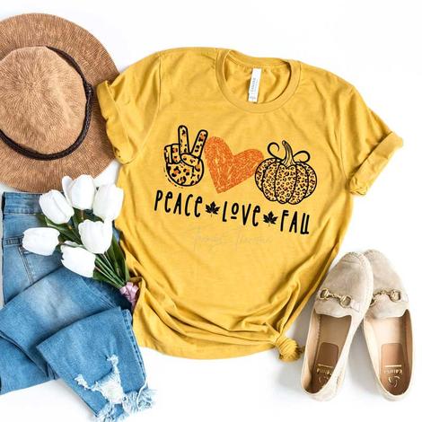 Peace Love Fall -Fall Tee - SKC Boutique