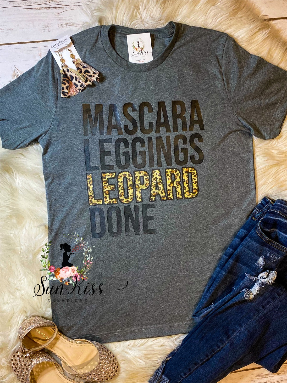 Mascara Leggings   Leopard Done Tee - SKC Boutique