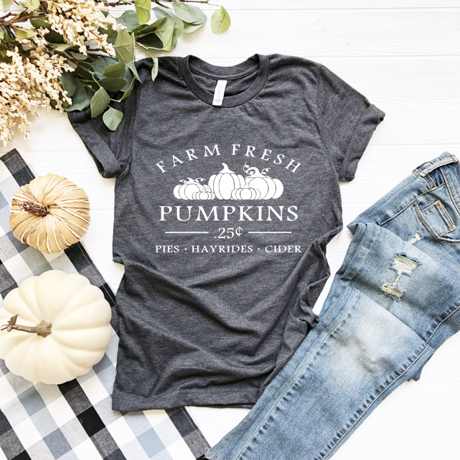 Farm Fresh Pumpkins Tee - Fall Tee - SKC Boutique