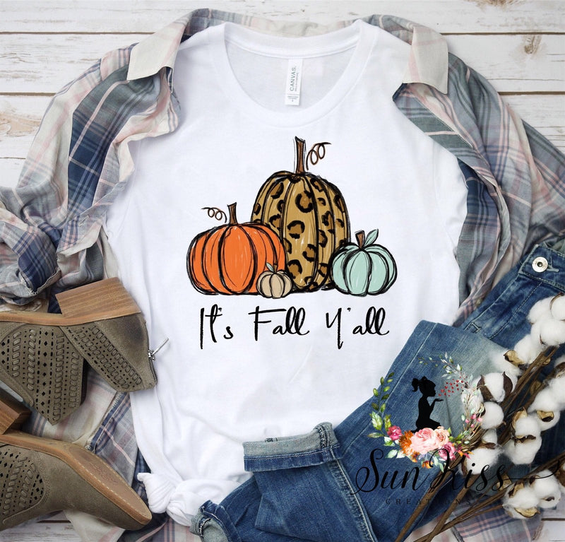 It's Fall Y'all Tee-Fall Tee - SKC Boutique