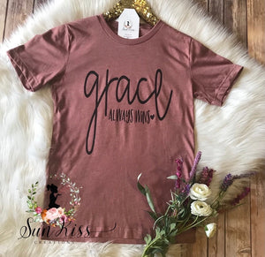 Grace Always Wins Tee - SKC Boutique