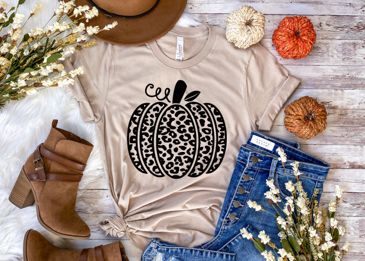 Leopard Pumpkin Tee - SKC Boutique